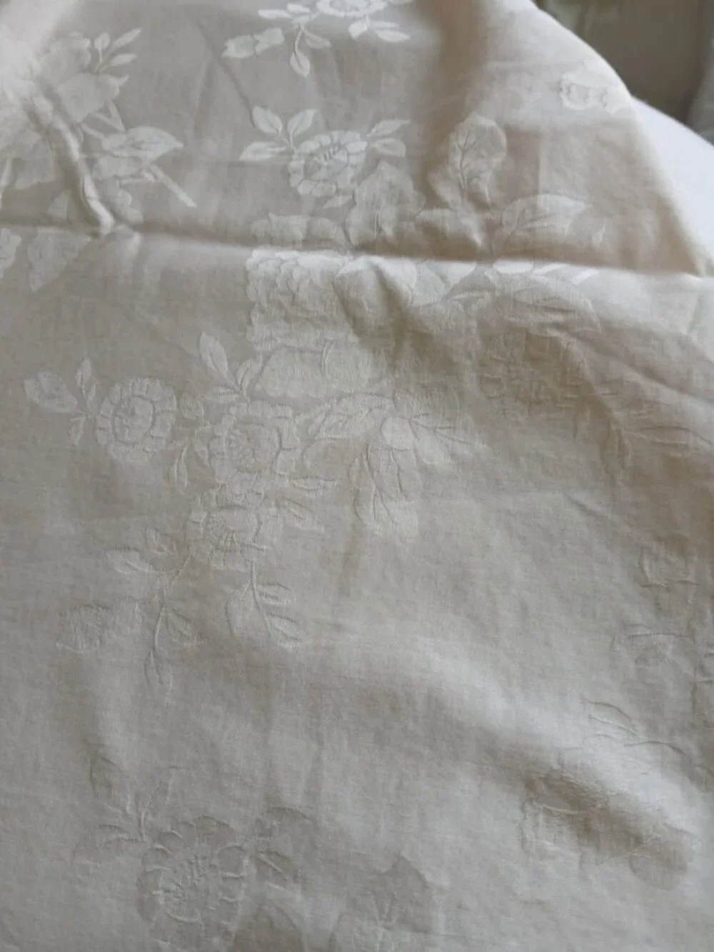 BLOOMINGDALE'S Blush Pink DAMASK Duvet Cover FULL Size